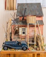 Load image into Gallery viewer, Dollhouse Miniature - Spooky Dollhouse By Ursula Sauerberg
