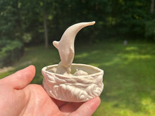 Load image into Gallery viewer, Dolphin White Fountain / Pond with Lilies &amp; Resin Water Garden Outdoor
