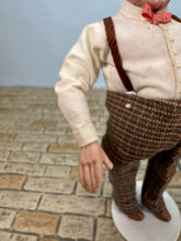 Load image into Gallery viewer, Dollhouse Miniature ~ Artisan Hand Sculpted Old Man With Suspenders Doll
