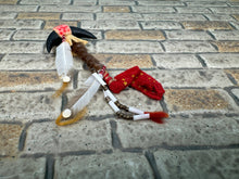 Load image into Gallery viewer, Dollhouse Miniature ~ Vintage Artisan Rainbow Hand Handmade Sioux Buffalo Horn Wand
