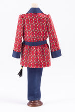 Load image into Gallery viewer, Dollhouse Miniature ~ Artisan Made Men&#39;s Smoking Jacket Outfit on Stand
