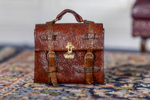 Load image into Gallery viewer, Dollhouse Miniature ~ Handmade Leather Satchel / Bag - Lee Lefkowitz Estate
