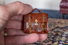 Load image into Gallery viewer, Dollhouse Miniature ~ Handmade Leather Satchel / Bag - Lee Lefkowitz Estate
