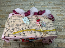 Load image into Gallery viewer, Dollhouse Miniature ~ Artisan Signed Handmade Decorated Pink Sewing Table
