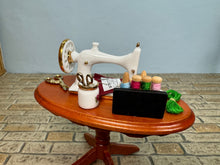 Load image into Gallery viewer, Dollhouse Miniature ~ Sewing Machine Table Reutter Porcelain Germany
