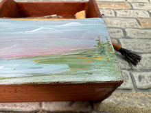 Load image into Gallery viewer, Vintage 1976 Artisan George Hoffman Signed OOAK Handpainted Firewood Chest
