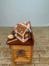 Load image into Gallery viewer, Dollhouse Miniature ~ Christmas Gingerbread Decorated Kitchen Prep Table Reutter Porcelain Germany
