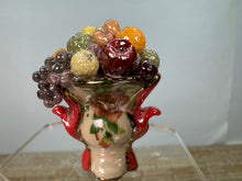 Load image into Gallery viewer, Dollhouse Miniature ~ Artisan Vince Stapleton Handmade Red Porcelain Fruit Bowl
