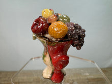 Load image into Gallery viewer, Dollhouse Miniature ~ Artisan Vince Stapleton Handmade Red Porcelain Fruit Bowl
