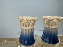 Load image into Gallery viewer, Dollhouse Miniature ~ Artisan Vince Stapleton Handmade Pair Of Flower Vases
