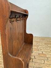 Load image into Gallery viewer, Dollhouse Miniature ~ Artisan Handmade Entryway Bench With Drawer, Coat Hanger Shelf &amp; Hooks
