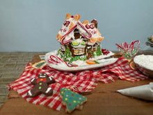 Load image into Gallery viewer, Dollhouse Miniature ~ Artisan Laura Crain - Dollhouse Land - Signed Handmade Decorated Christmas Gingerbread Table
