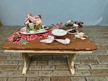 Load image into Gallery viewer, Dollhouse Miniature ~ Artisan Laura Crain - Dollhouse Land - Signed Handmade Decorated Christmas Gingerbread Table
