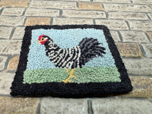 Load image into Gallery viewer, Vintage Artisan French Knot Welcome Mat Chicken
