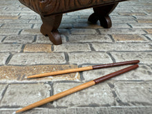 Load image into Gallery viewer, Vintage Half Scale Artisan RAE 1981 Handmade Wooden Pool Table With 2 Sticks
