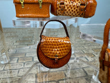Load image into Gallery viewer, Dollhouse Miniature ~  Artisan Signed Handmade 7 Piece Leather Luggage Set
