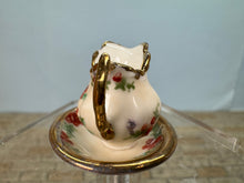 Load image into Gallery viewer, Dollhouse Miniature ~ Artisan Ni-Glo Handmade Porcelain Pitcher &amp; Plate Set
