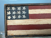 Load image into Gallery viewer, Dollhouse Miniature ~ Artisan Bearly Big Enough Signed American Flag Colonial Painting

