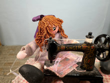 Load image into Gallery viewer, Dollhouse Miniature ~ Vintage Artisan Handmade Sewing Machine Doll In The Making
