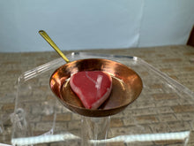 Load image into Gallery viewer, Dollhouse Miniature ~ Artisan Handmade Copper Pan Searing T-Bone Steak
