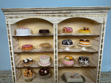 Load image into Gallery viewer, Dollhouse Miniature ~ Artisan Carol Smith Handmade Decorated Bakery Display Case Handmade Cakes Deserts
