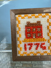 Load image into Gallery viewer, Dollhouse Miniature ~ Artisan Handmade Needlepoint Picture Frame  1776 Colonial
