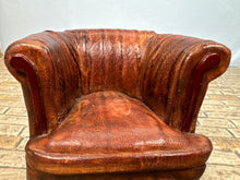 Load image into Gallery viewer, Dollhouse Miniature ~ Artisan Nantasy Fantasy Handmade Leather Chair
