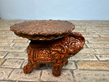 Load image into Gallery viewer, Dollhouse Miniature ~ Artisan Handmade Elephant Wicker Table Signed
