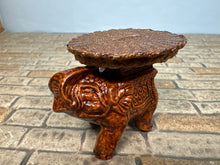 Load image into Gallery viewer, Dollhouse Miniature ~ Artisan Handmade Elephant Wicker Table Signed
