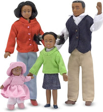 Load image into Gallery viewer, Dollhouse Miniature ~ Vintage Melissa &amp; Doug Hand Painted African American Doll Family Posable New In Box
