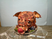 Load image into Gallery viewer, Dollhouse Miniature ~ IGMA Artisan Janet Uyetake Handmade Stuffed Pig Head Roast
