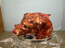 Load image into Gallery viewer, Dollhouse Miniature ~ IGMA Artisan Janet Uyetake Handmade Stuffed Pig Head Roast
