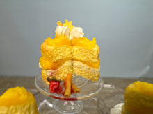 Load image into Gallery viewer, Dollhouse Miniature ~ IGMA Artisan Janet Uyetake Handmade 3 Piece Lemon Cake Dessert Set
