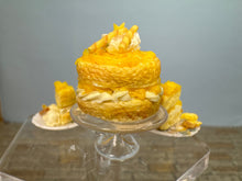 Load image into Gallery viewer, Dollhouse Miniature ~ IGMA Artisan Janet Uyetake Handmade 3 Piece Lemon Cake Dessert Set
