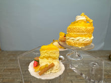 Load image into Gallery viewer, Dollhouse Miniature ~ IGMA Artisan Janet Uyetake Handmade 3 Piece Lemon Cake Dessert Set
