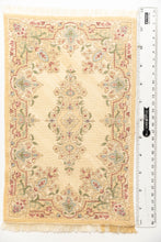 Load image into Gallery viewer, Extra Large Cream &amp; Blue with Light Pinks Petit Point Rug by Ursula Sauerberg

