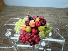 Load image into Gallery viewer, Dollhouse Miniature ~ Artisan Handmade Fruit &amp; Wine Bowl Grapes
