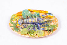 Load image into Gallery viewer, Dollhouse Miniature ~ Dominique Levy Quimper Platter with Blue Lobster

