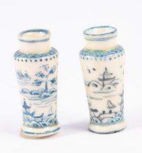 Load image into Gallery viewer, Dollhouse Miniature ~ Amanda Skinner Pair of Blue &amp; White Asian Vases
