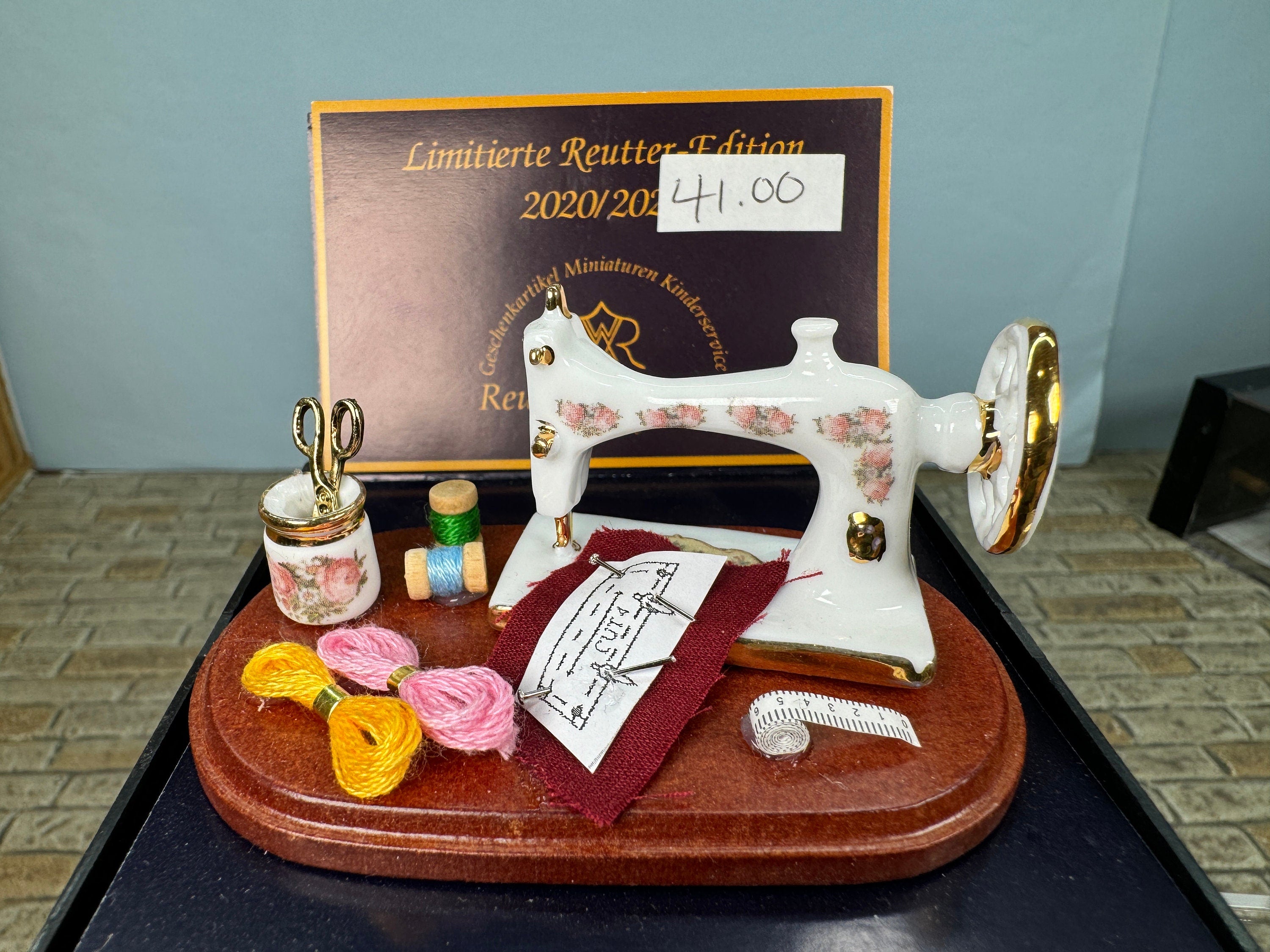 Sewing Machine Reutter Porcelain Germany – Karen's Dollhouse Shop