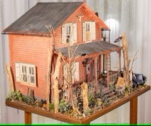 Load image into Gallery viewer, Dollhouse Miniature - Spooky Dollhouse By Ursula Sauerberg
