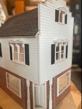 Load image into Gallery viewer, Dollhouse Miniature - Store Dollhouse With Upstairs Apartment ~ Painted And Decorated ~ 1&quot; Scale
