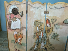 Load image into Gallery viewer, Dollhouse Miniature ~ Vintage Artisan Adrienne Browne Hand Painted 4 Piece Bunny Screen
