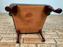 Load image into Gallery viewer, Vintage Artisan RSJ Handmade Green Leather Wingback Chair
