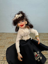 Load image into Gallery viewer, Dollhouse Miniature ~ Artisan Hand Sculpted Woman Doll With Blue Dress Signed
