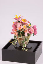 Load image into Gallery viewer, Dollhouse Miniature ~ Pink Flower Arrangement with Ivy  by Paula Gilhooley
