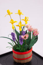 Load image into Gallery viewer, Dollhouse Miniature ~ Flowers in Al Chandronnait Basket by Paula Gilhooley
