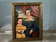 Load image into Gallery viewer, Dollhouse Miniature ~ Artist AES Victorian Woman &amp; Child Painting
