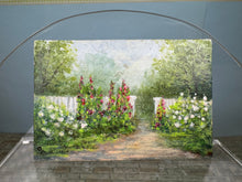 Load image into Gallery viewer, Dollhouse Miniature ~ Artist O. Calley Outdoor Flower Garden Painting

