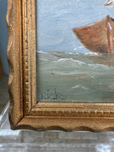 Load image into Gallery viewer, Dollhouse Miniature ~ Artist B. Ricks 1987 Seaguls Oil Painting Original
